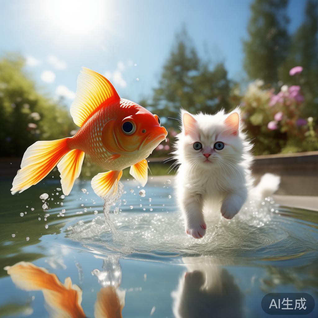 晴天金鱼小猫快乐共舞 - 快讯网 - 分享生活资讯热点话题综合门户网www.yibafushi.com